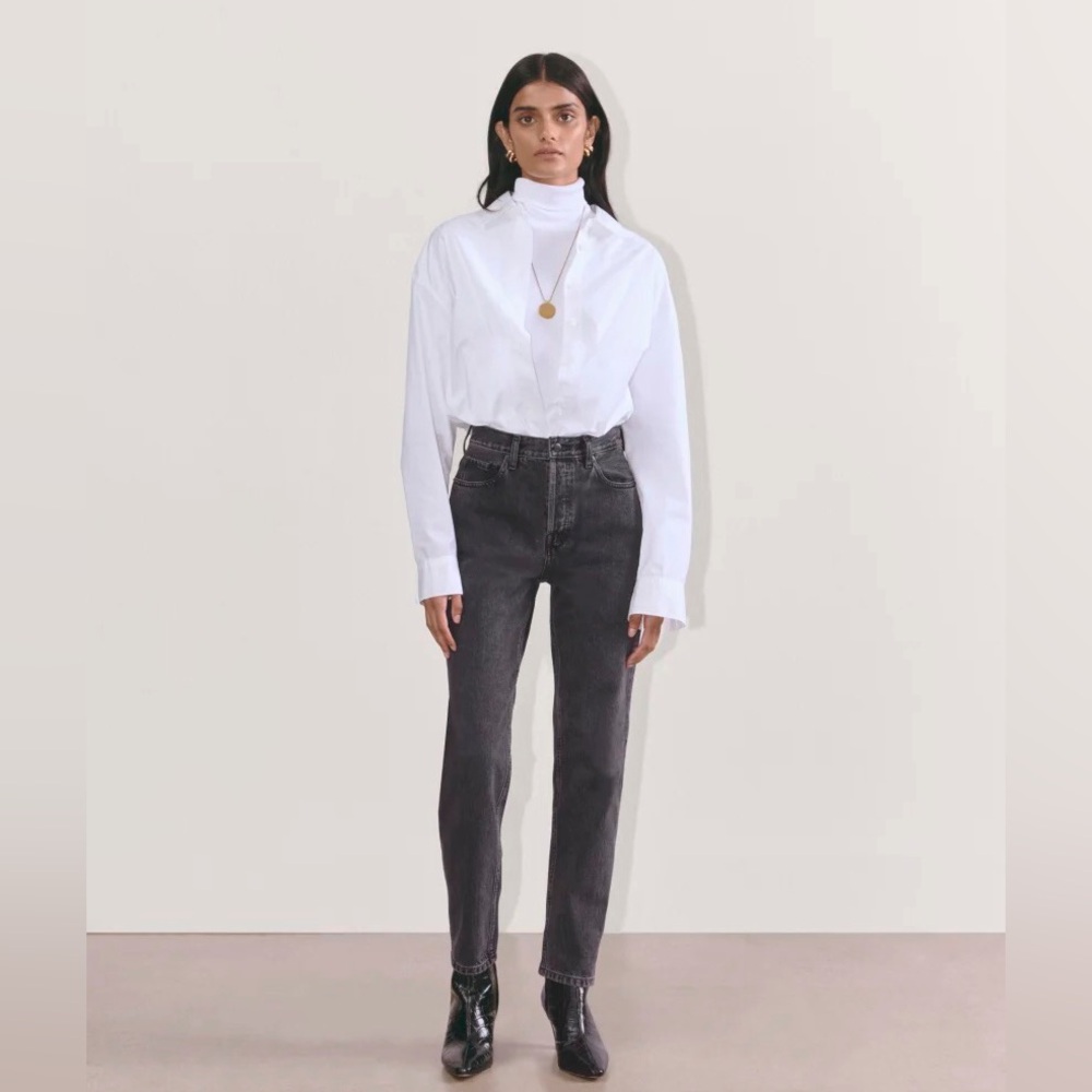 Everlane black 90s curvy cheeky denim jeans - Picture 2 of 13